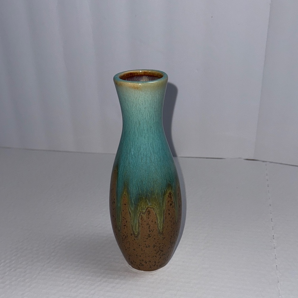 Elegant Blue and Brown Vase